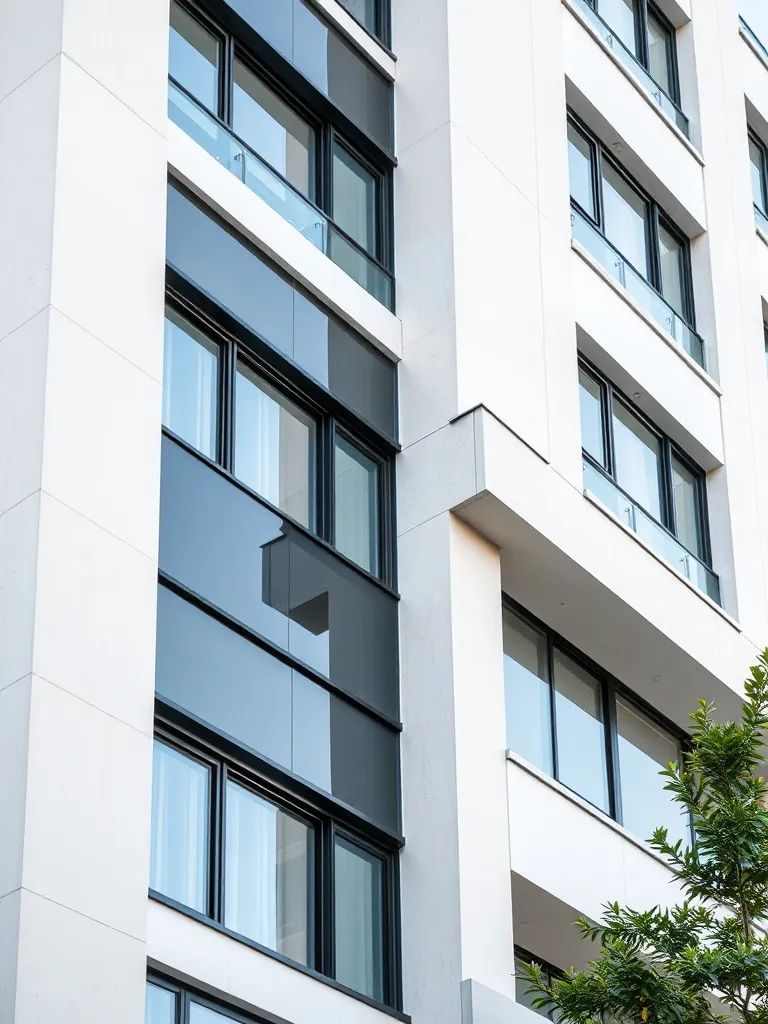 A modern architectural detail of a residential building faca